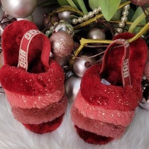 Ugg Toddler Fluff Yeah Metallic Sparkle Shoes new